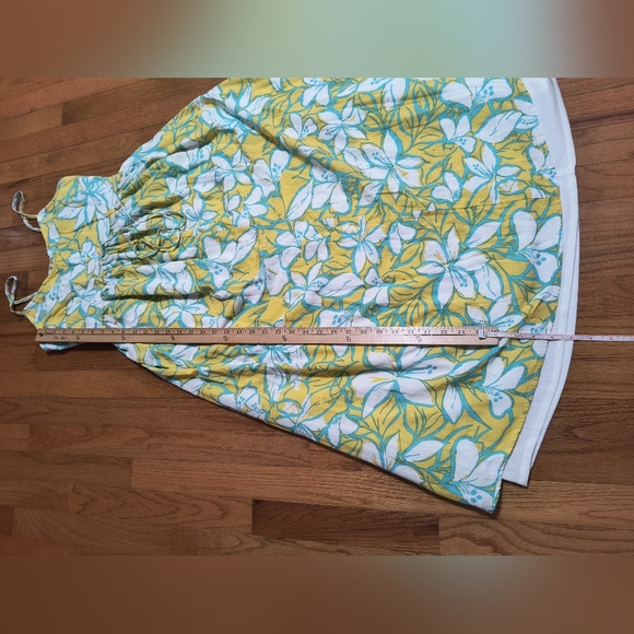 Sincerely Jules Smocked Floral Maxi Sundress, Women's Small,Yellow/Blue - Picture 12 of 16